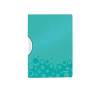 LEITZ 41850051 - Carpeta COLORCLIP WOW PP tapas de color y clip gris oscuro DIN A4 color turquesa metalizado