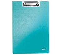 LEITZ 41990051 - Carpeta miniclip WOW PP fabricada en Polifoam DIN A4 color turquesa metalizado
