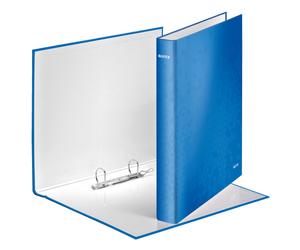 Leitz 4241 WOW Carpeta de anillas con 2 anillas en D azul metalizado (40 mm)