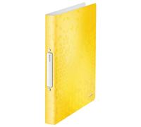 Leitz 4257 WOW carpeta de anillas con 2 juntas amarilla (32 mm)