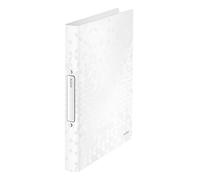 Leitz 4257 WOW carpeta de anillas con 2 juntas tóricas blanco metalizado (32 mm)