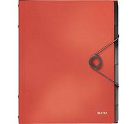LEITZ 45691020 - Carpeta clasificador SOLID PP 6 separadores DIN A4 color rojo