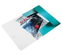 Leitz 45990051 - Carpeta de gomas WOW PP con 3 solapas DIN A4 color turquesa metalizado