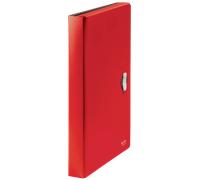 CARPETA POLIPROPILENO ACORDEON 5 POSICIONES+BOLSILLO FRONTAL BROCHE GIRATORIO A4 RECYCLE ROJO LEITZ 46240025