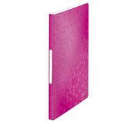 LEITZ 46320023 - Carpeta de fundas WOW PP 40 fundas DIN A4 color fucsia metaliza