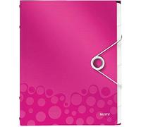 Leitz Carpeta clasificadora 46330023 Wow - PP 6 separadores A4 Fucsia metalizado