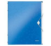 Leitz Carpeta clasificadora WOW 46330036 PP 6 separadores A4 azul metalizado
