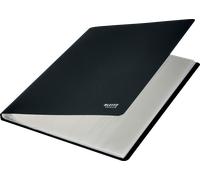 Leitz Carpeta de Fundas A4, Incluye 20 Fundas de Plástico Fijadas al Interior, Capacidad para 40 Hojas, 100% Reciclable, Respetuoso con el Medio Ambiente, Gama Recycle, Negro, 46760095