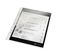 Leitz 4770 - Fundas para folletos (100 unidades, tamaño A4, PP, 0,08 mm, incoloras, 100 unidades)