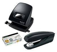 Leitz 50030095 - Perforadora (30 hojas, barra de tope con formato 100% reciclable, respetuoso con el medio ambiente, color negro, serie NeXXt Recycle