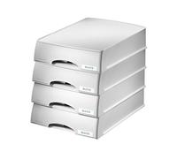 Leitz 52100085 Plus - Cajón archivador (4 unidades), color gris