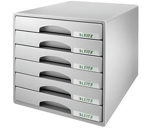 LEITZ 5212-00-85: Cajonera modular Plus, con 6 cajones, color gris