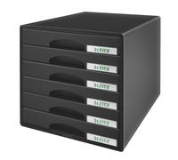Leitz Buc de cajones Plus 52120095 – A4, 6 cajones, Negro, Plástico, Niños
