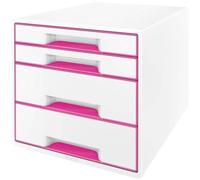 Leitz 5213 WOW cajonera rosa metalizado (4 cajones)
