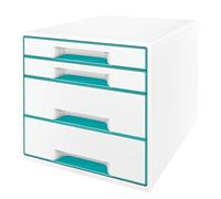 Leitz Fichero de cajones WOW desk cube 2 grandes y 2 pequeños Turquesa/blanco