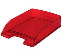 Leitz 52260028 - Bandeja de escritorio (Poliestireno, Rojo, Transparente, 255 x 357 x 70 mm, 280 g, A4)