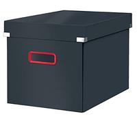 Leitz Caja de almacenamiento Click & Store Cosy 30 L plegable con tapa para Kallax gris terciopelo