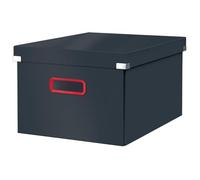 Leitz – Caja de almacenaje Click & Store Mediana Cosy – 16 L, A4, plegable con tapa, gris terciopelo