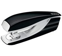 Leitz 55021001 - Grapadora de 30 hojas (cuerpo de metal ergonómico, incluye grapas, gama WOW), color negro