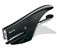 Leitz Grapadora de tenaza WOW 55472095 – Metal, carga trasera, 15 hojas, 49,5 mm, negro