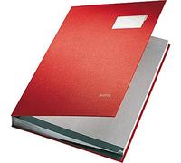 Leitz Portafirmas 57000125 cartón A4 con 20 compartimentos Rojo