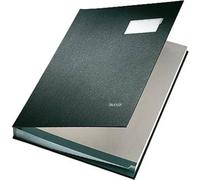 Leitz Portafirmas 57000195 – cubierta PP, 20 compartimentos con tarjetero, negro