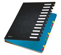 Leitz 59120035 - Archivador rígido de cartón con compartimentos del 1-12 color negro