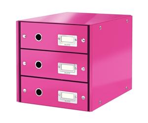 Leitz 6048 WOW cajonera rosa metalizado (3 cajones)