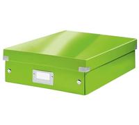Leitz Caja de clasificación 6058 WOW mediana Click & Store, compartimentos ajustables, verde