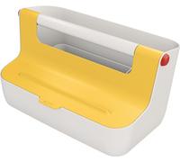 LEITZ 6125-00-19 Caja de almacenamiento móvil "Cosy", color gris claro/amarillo