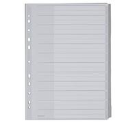 Leitz A4 Índice de Plástico de 12 Pestañas, Sistema Intercambiable de Etiquetado de Pestañas, Gris, Extra Ancho/Alto, Separadores de Plástico Resistente, 12730000