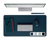 Leitz Alfombrilla de Escritorio Grande - Protector de Escritorio Impermeable, Antideslizante para Teclado y Ratón, Cubre Escritorio, Resistente a Arañazos, Fácil de Limpiar (80x40cm, Azul Oscuro)