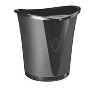 Leitz Allura 52040095 - Papelera (6 unidades, 18 L, plástico), color negro transparente