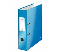Leitz, Archivador de Palanca, Azul Metalizado, A4, Lomo de 8 cm ancho, 180° WOW, 10050036