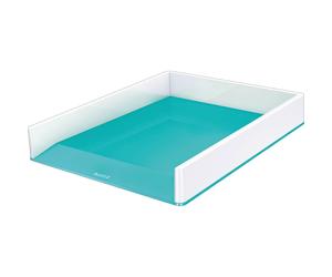 Leitz Bandeja de sobremesa WOW de Leitz con combinación dual de color, Blnaco/Tu
