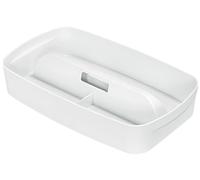 Leitz Bandeja Organizadora Pequeña con Asa, Almacenamiento, MyBox, Impermeable, sin BPA y apta para alimentos, blanco, 53230001