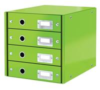 Leitz Buc A4, 4 Cajones, Click and Store, Gama WOW, Verde, 60490054