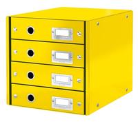 Leitz Buc de 4 Cajones, A4, Gama Click and Store 60490016 - Amarillo