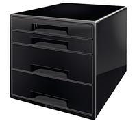 Leitz Dual Desk Cube 4 Drawers 2 Large And 2 Small Buc Drawers Negro Niños