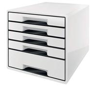 Leitz Wow Desk Cube 5 Drawers 1 Large And 4 Small Buc Drawers Blanco Niños