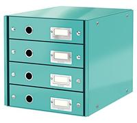 Leitz Buc de cajones, 4 cajones, A4, Turquesa, Click and Store, 60490051