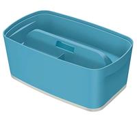 Leitz Caja Pequeña con Tapa + Bandeja Organizadora con Asa MyBox, Gama Cosy, Azul Calma, 52634061