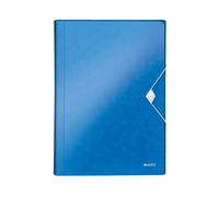 Leitz Carpeta Clasificadora Wow A4 Azul con 6 Separadores + 1 Extra Ancho