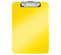 Leitz Carpeta con Pinza, A4, Plástico Rígido, Gama WOW, Amarillo, 39710016