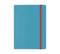 Leitz Carpeta Cosy Azul DIN A4 con Gomas, Tres Solapas y Bolsillo