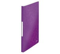 LEITZ Carpeta de fundas Wow A4 con 40 fundas, Violeta (Set de 10)