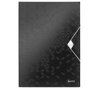 LEITZ Carpeta de Gomas y Solapas WOW PP A4 Negro (Set de 10)