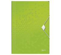 LEITZ Carpeta de Gomas y Solapas WOW PP A4 Verde (Set de 10)