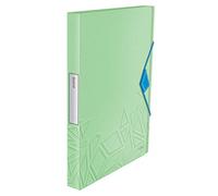 Leitz - Carpeta de Proyectos, Capacidad para 250 Hojas A4, Cierre Elástico, Plástico Flexible, Verde, gama Urban Chic, 39480050