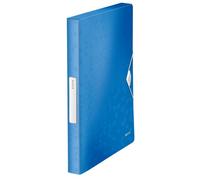 LEITZ Carpeta de proyectos Wow PP A4 con gomas, 3 cm, Azul metalizado (Set de 5)